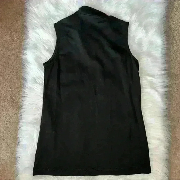 Quacker Factory Knit Multi Crystal Accent Vest Black & Red XXS - Picture 10 of 10